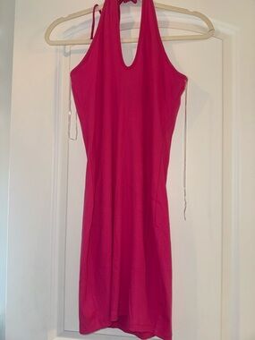 Target Hot Pink Halter Mini Dress